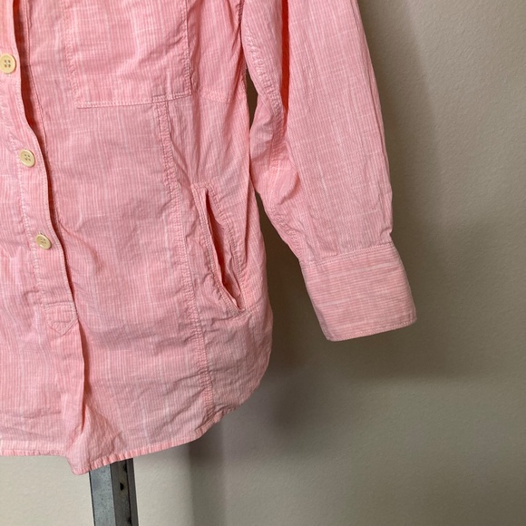 Etoile Isabel Marantz Size 0 Button Front Tunic With Pockets Cotton Pink - Picture 3 of 6